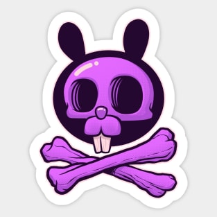 The Bunny of Death - Skull and Bones (and Teeth) Sticker